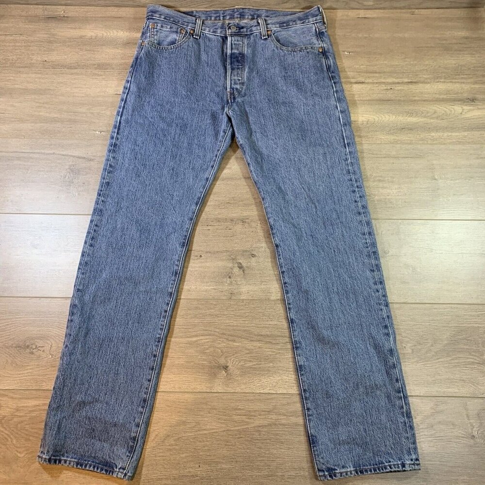 Levi’s 501 XX Jeans Mens 34 x 34 Blue Denim Pants Medium Wash Button Fly Classic